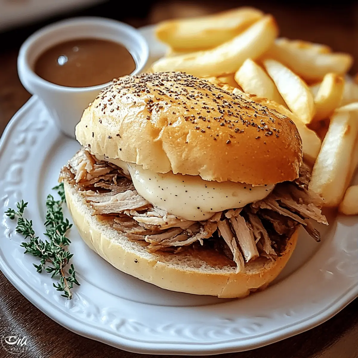 Savory Roasted French Dip Sandwich
