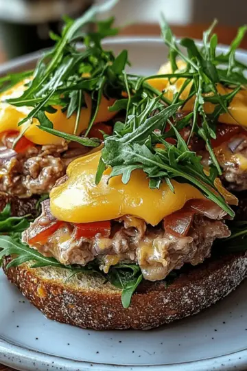 Savory Grilled Tuna Melt with Creamy Cheddar