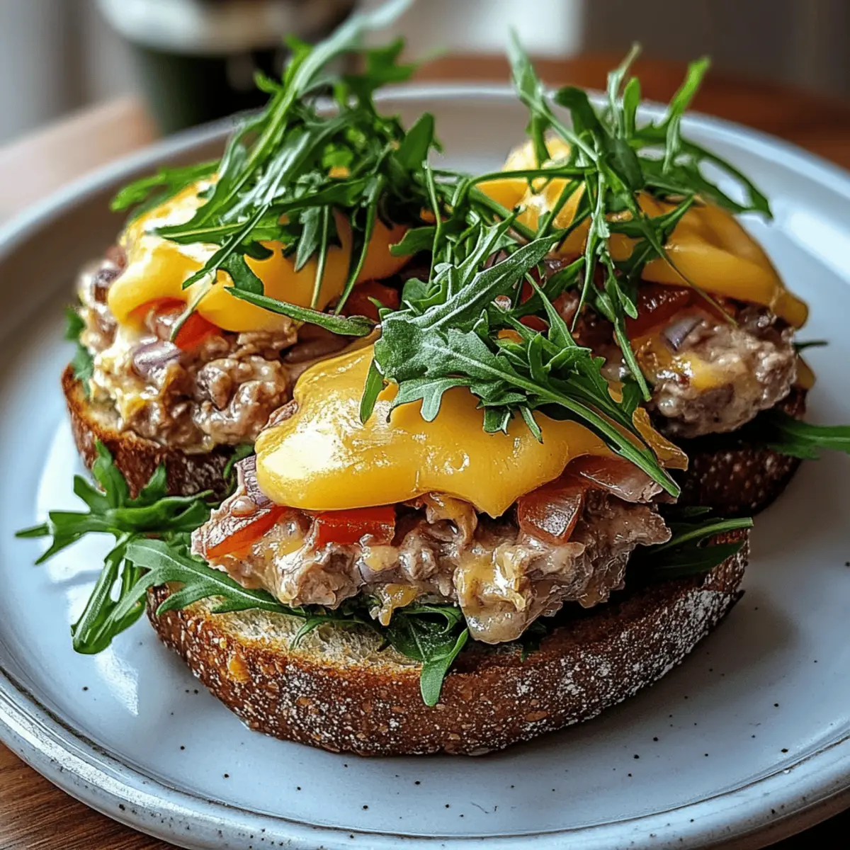 Savory Grilled Tuna Melt with Creamy Cheddar