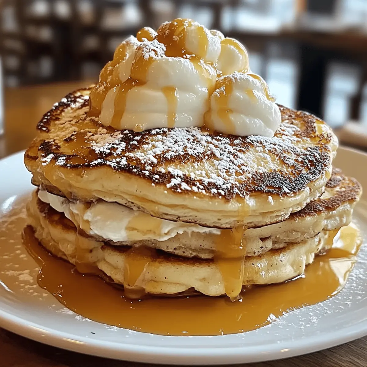 Sweet Coconut Cream Pancakes