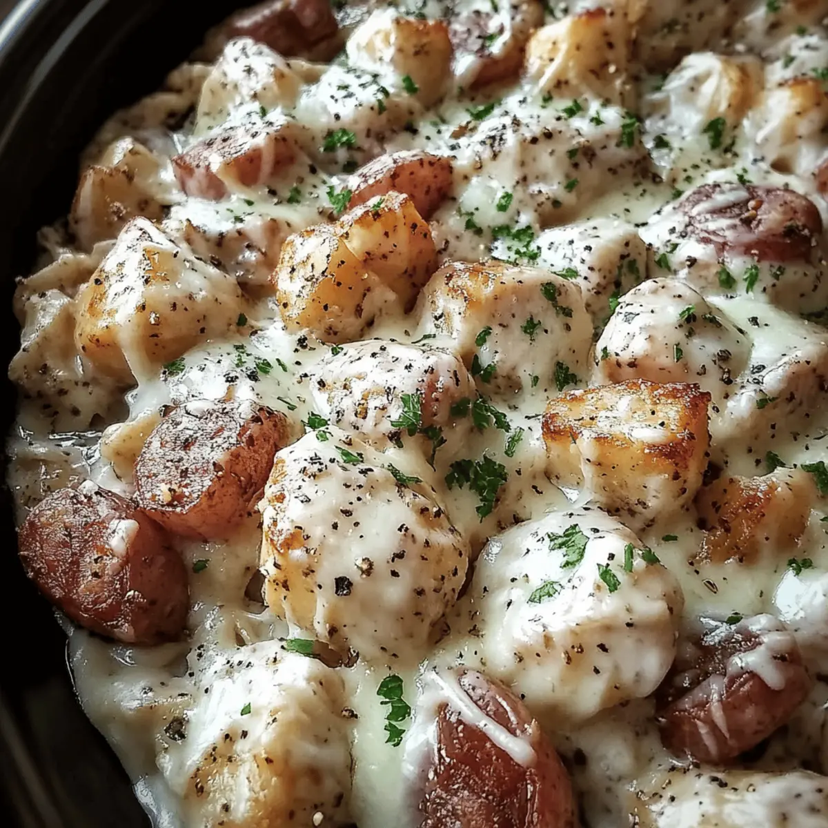 Crockpot Garlic Parmesan Chicken And Potatoes