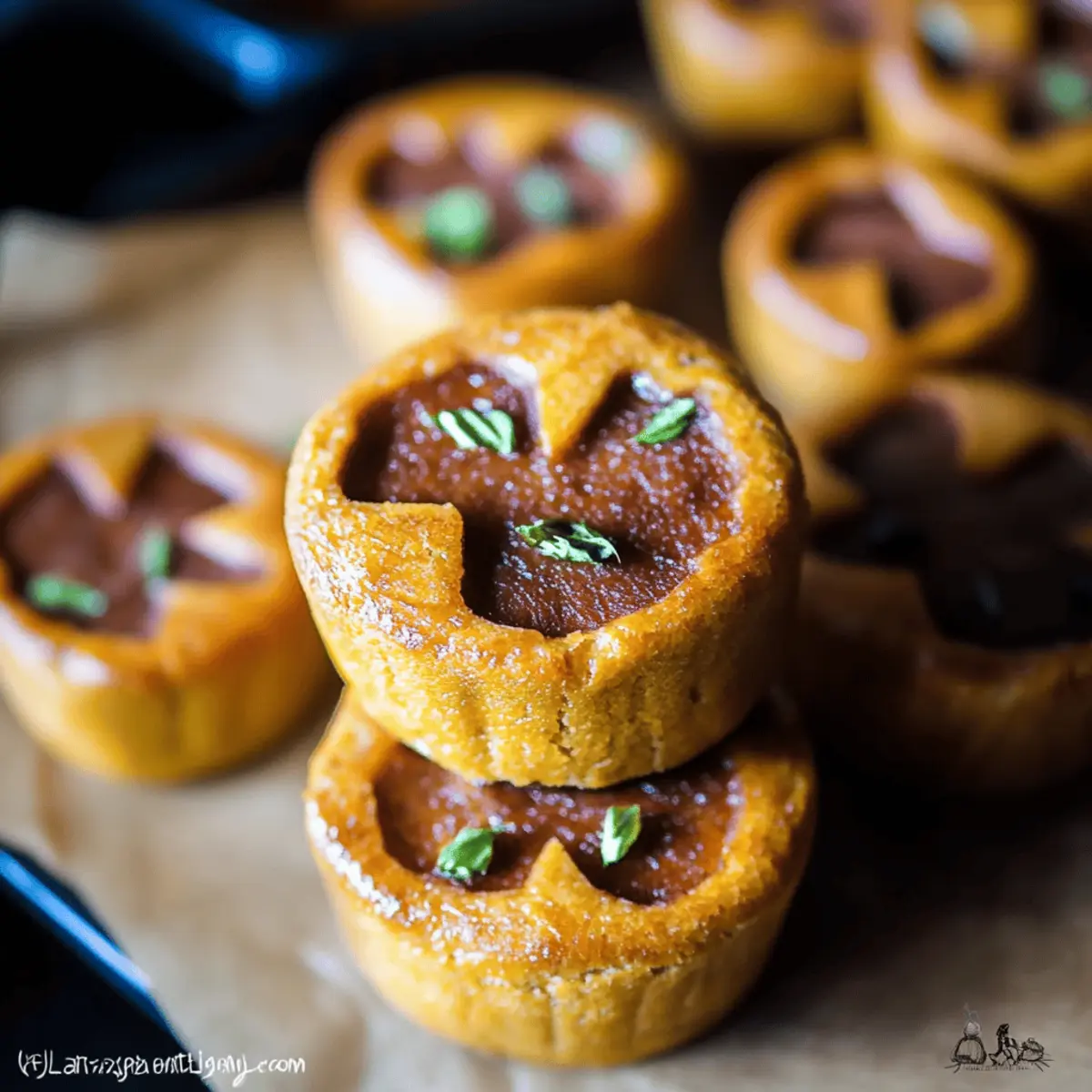 Mini Pumpkin Cheesecake Jack-O’-Lanterns
