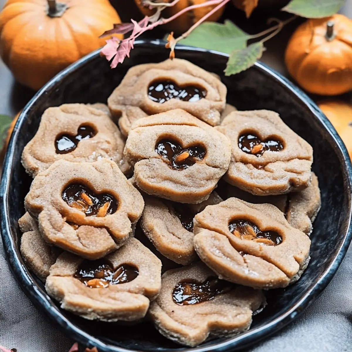 Milk Chocolate Stuffed Jack-O’-Lantern Cookies