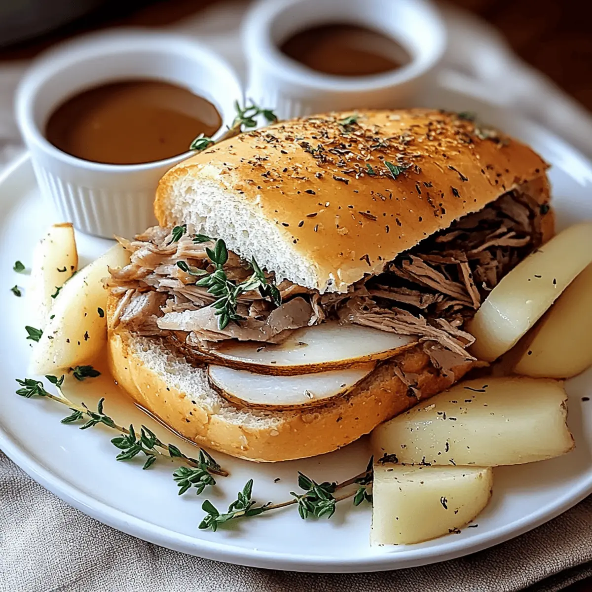 Savory Roasted French Dip Sandwich