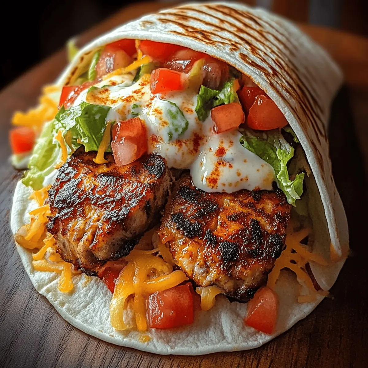 Grilled Spicy Chicken Tortilla Wrap