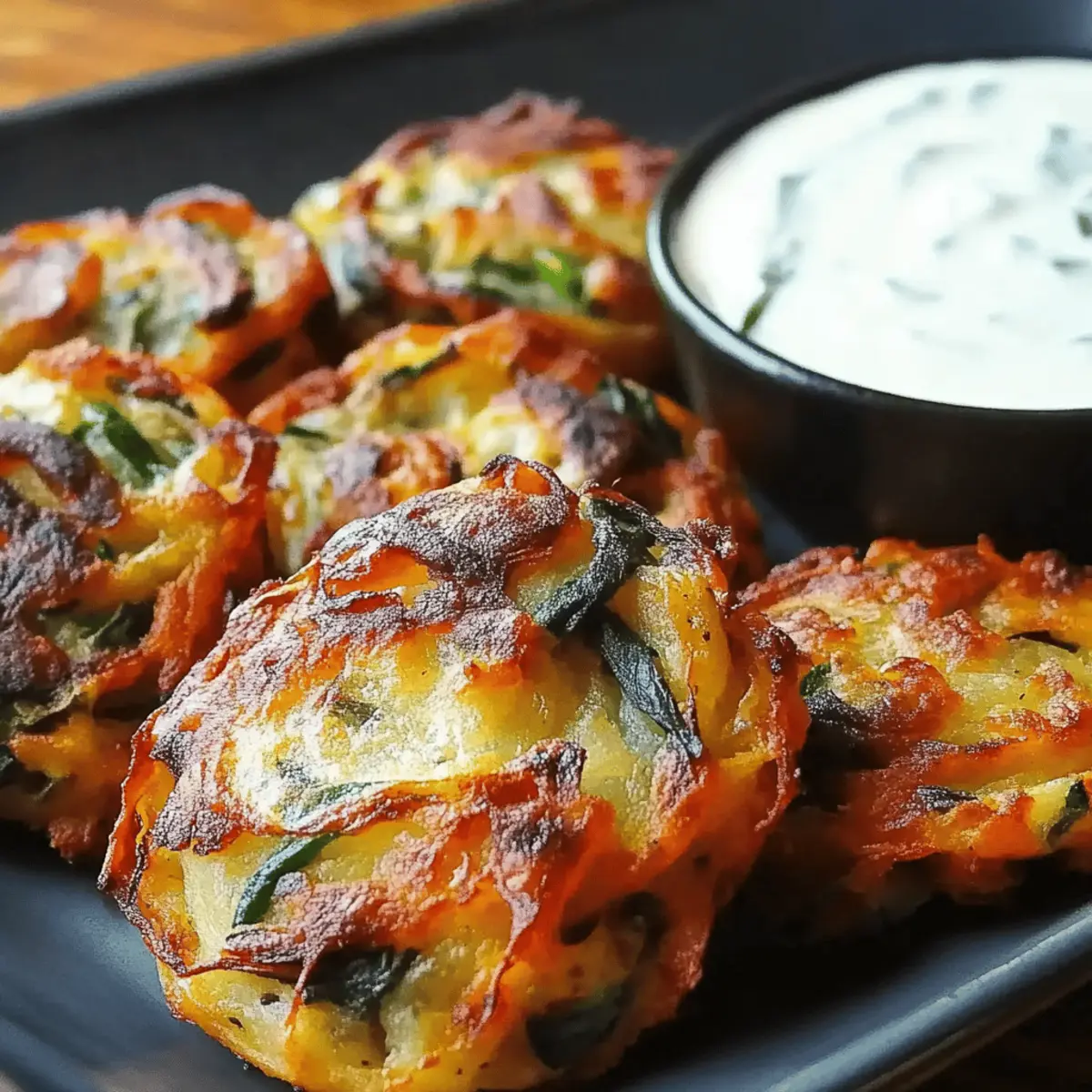 Onion and Spinach Pakoras with Mint Raita