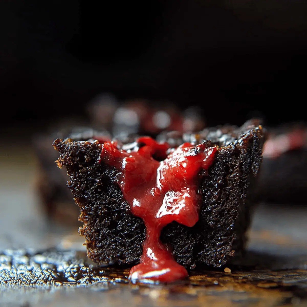 Bleeding Black Cupcakes