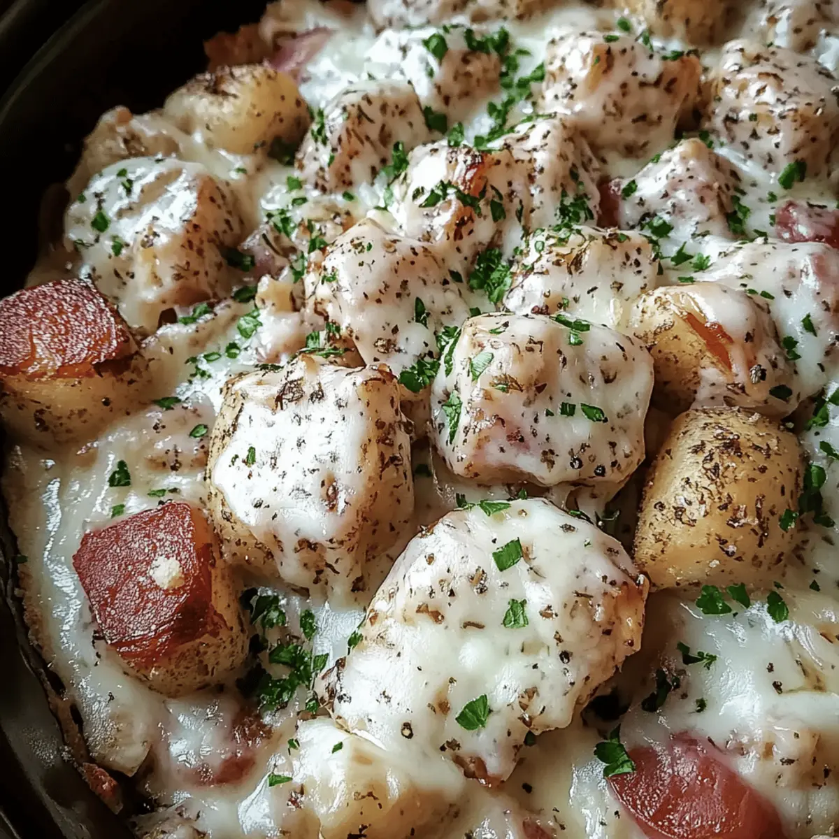 Crockpot Garlic Parmesan Chicken And Potatoes
