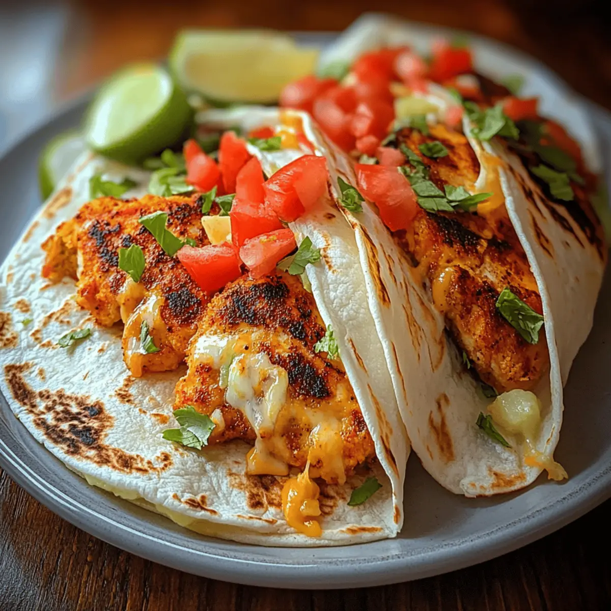 Grilled Spicy Chicken Tortilla Wrap