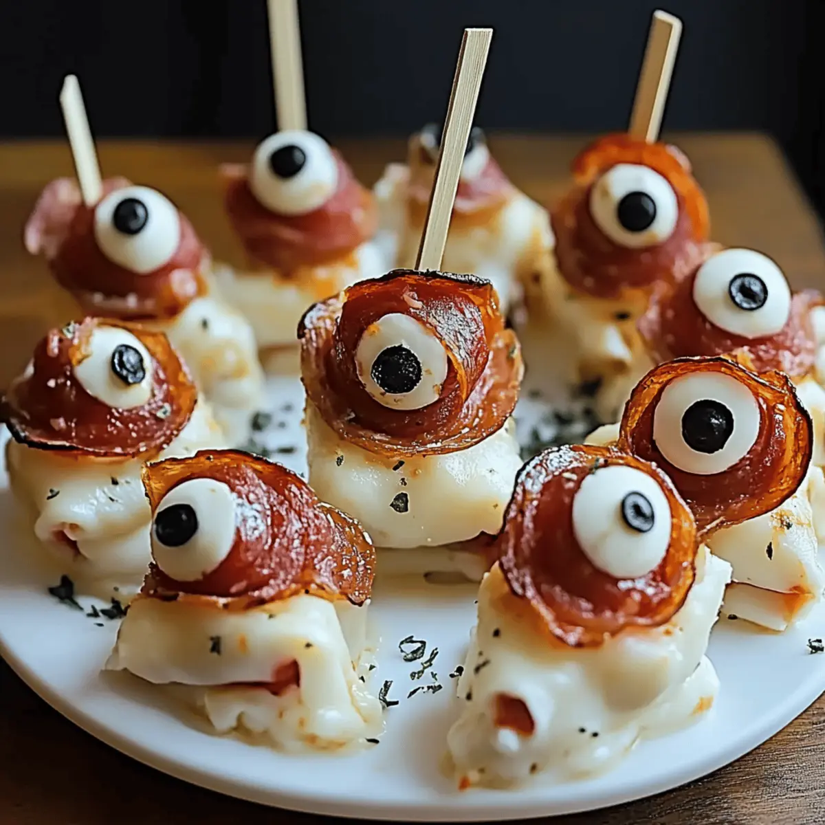Salami Mozzarella Eyeballs