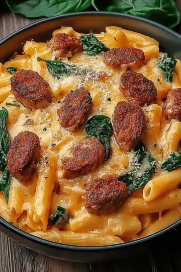 One Pot Creamy Cajun Sausage Pasta