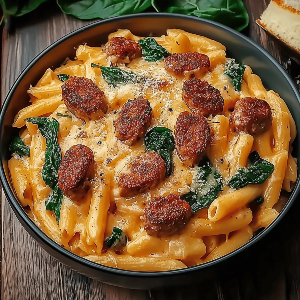 One Pot Creamy Cajun Sausage Pasta