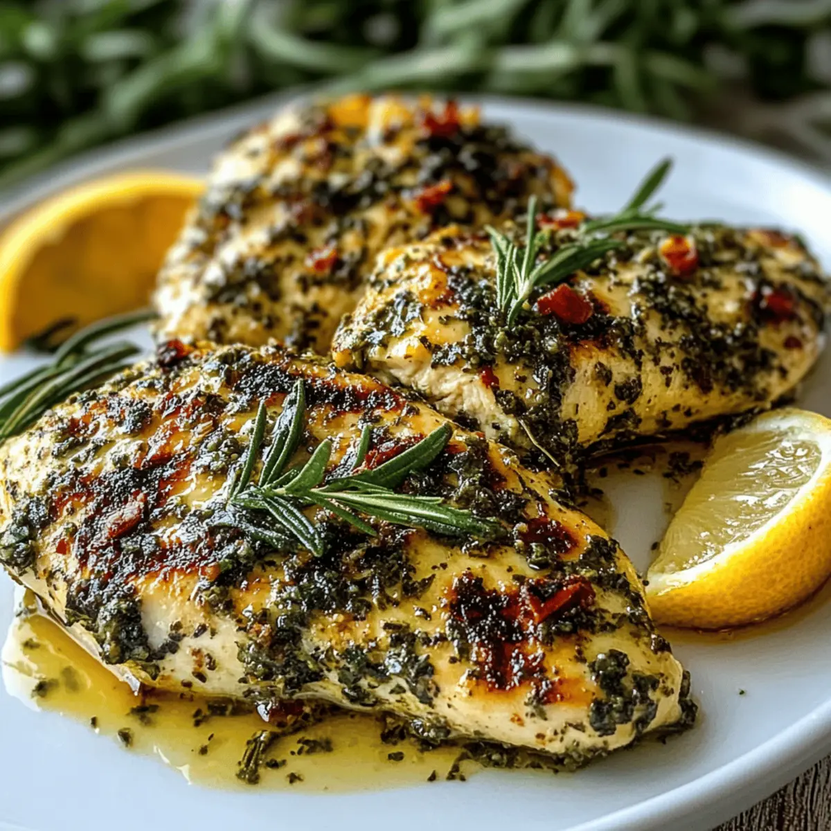Mediterranean Herb Crusted Grilled Chicken