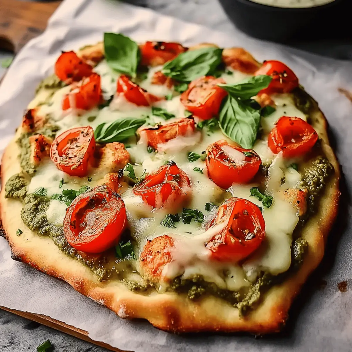 Pesto Chicken Flatbread