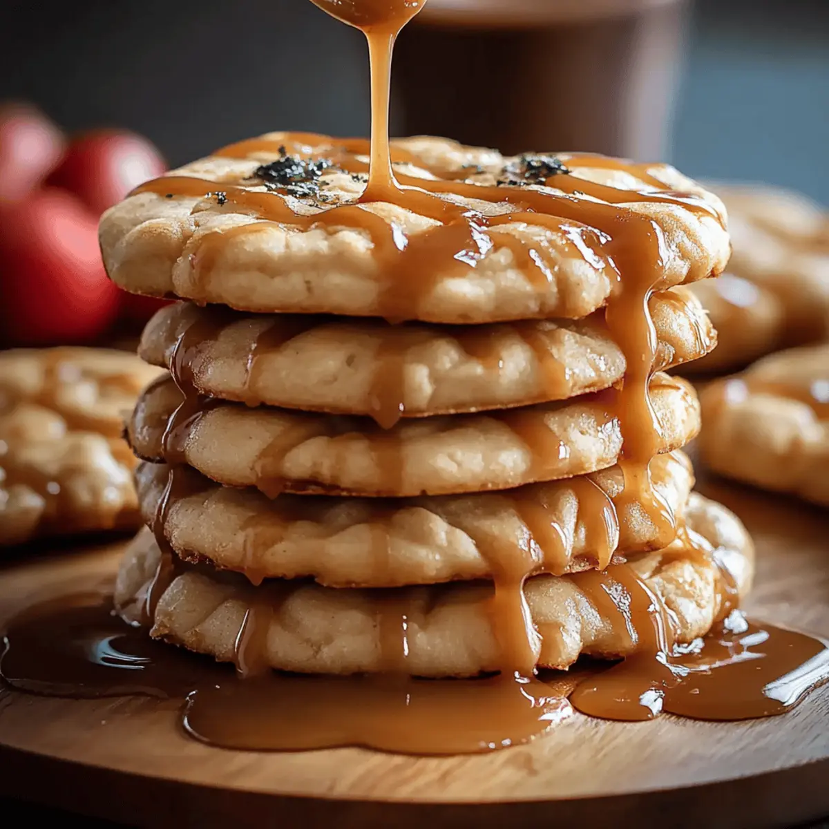 Caramel-Drizzled Apple Cinnamon Cookies