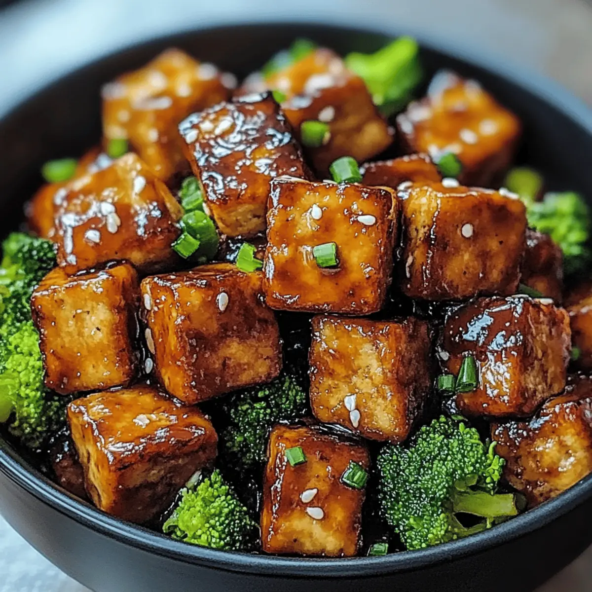Crispy Honey Garlic Tofu