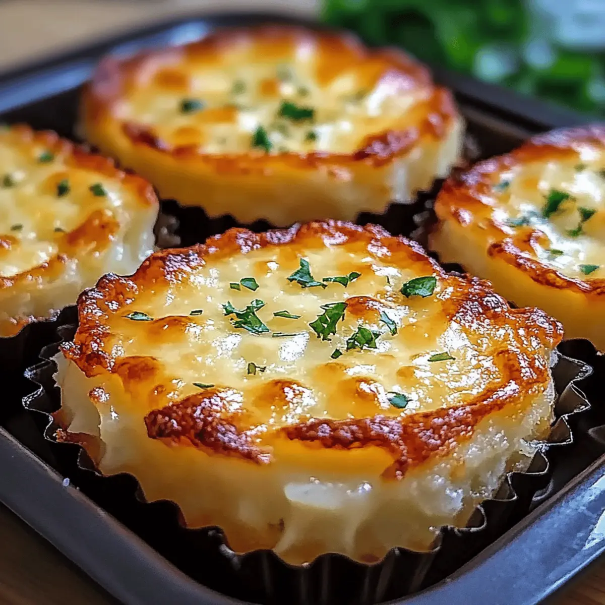 Cheesy Mashed Potato Muffins