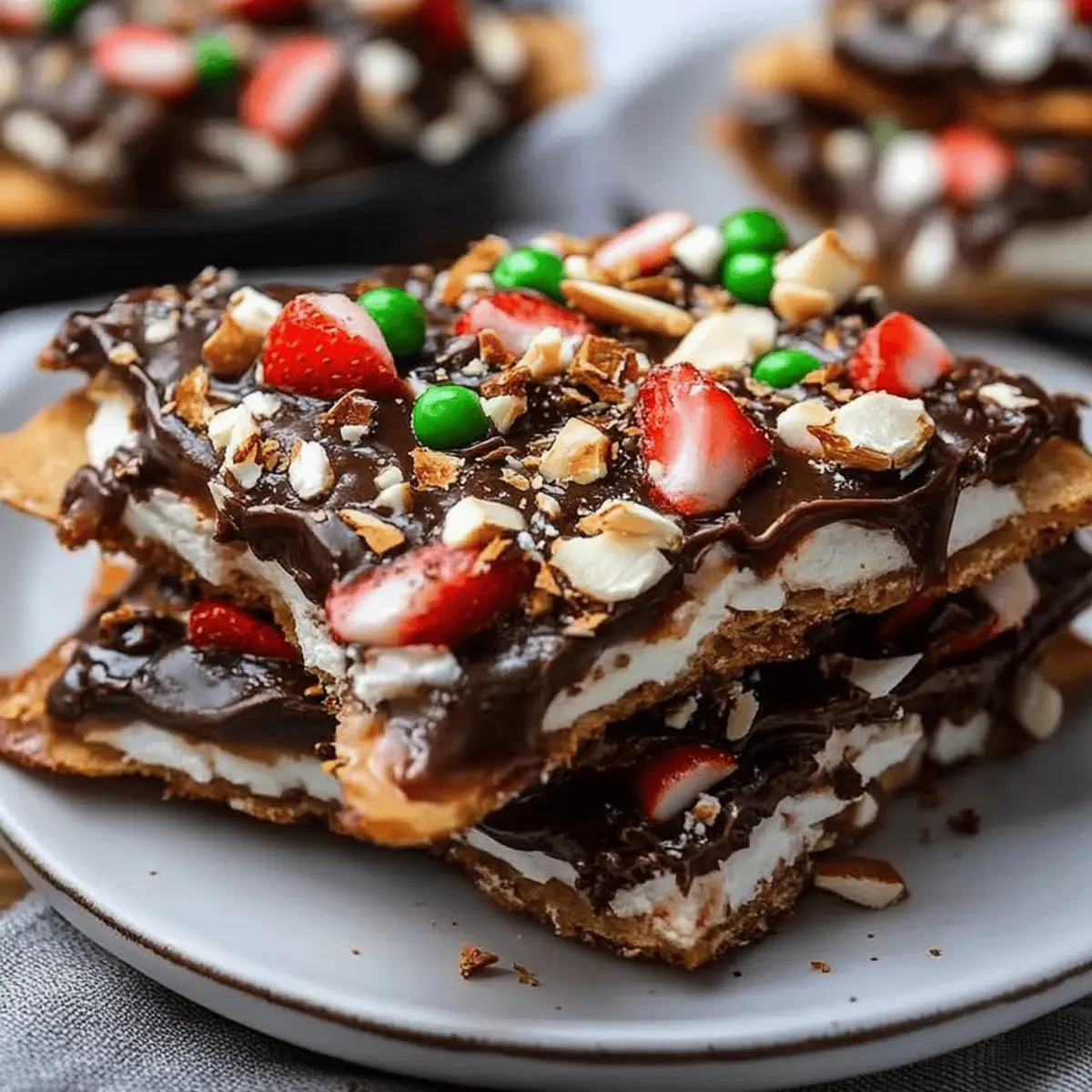 Peppermint Dark Chocolate Pretzel Bark