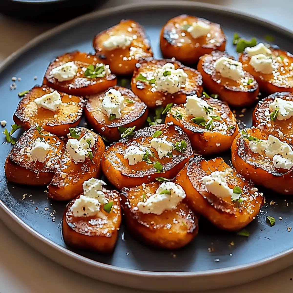 Honey Feta Sweet Potato Rounds