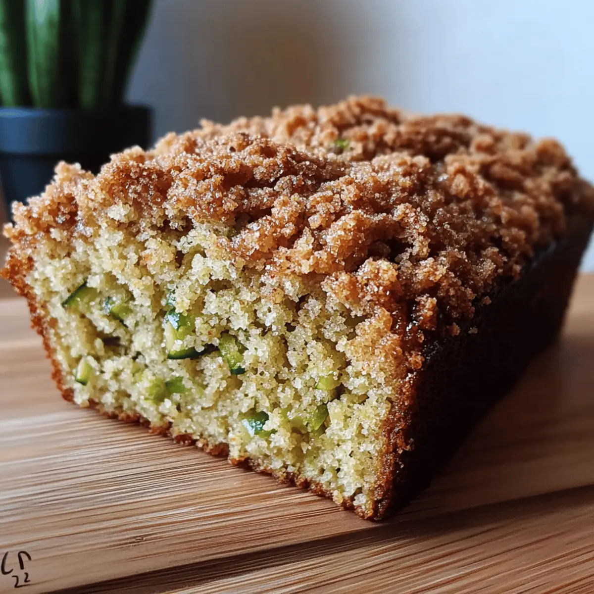Cinnamon Streusel Topped Zucchini Bread