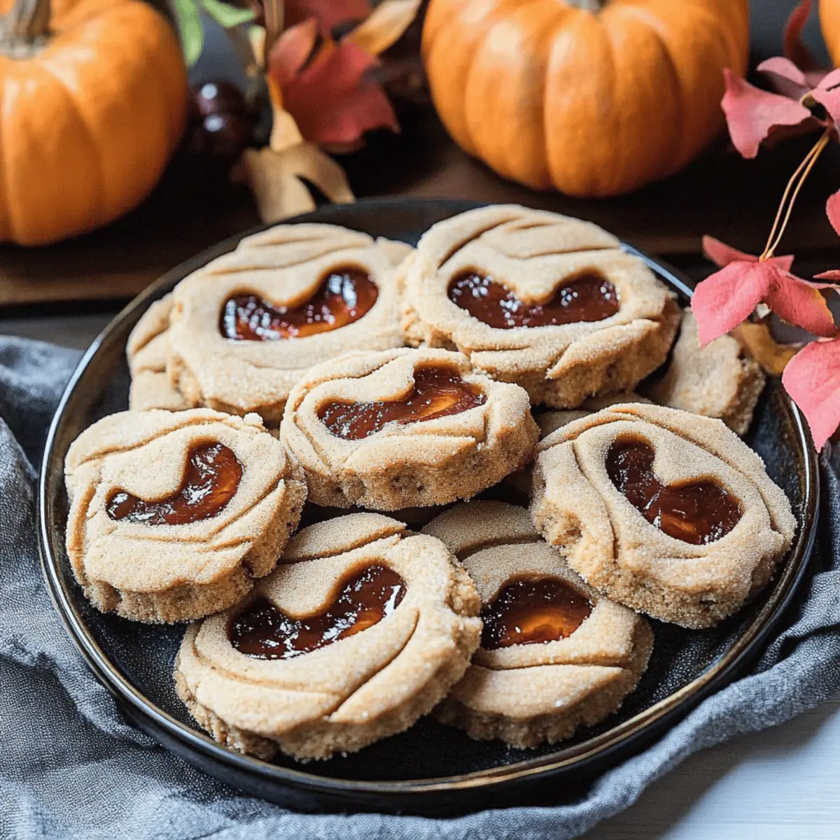 Milk Chocolate Stuffed Jack-O’-Lantern Cookies
