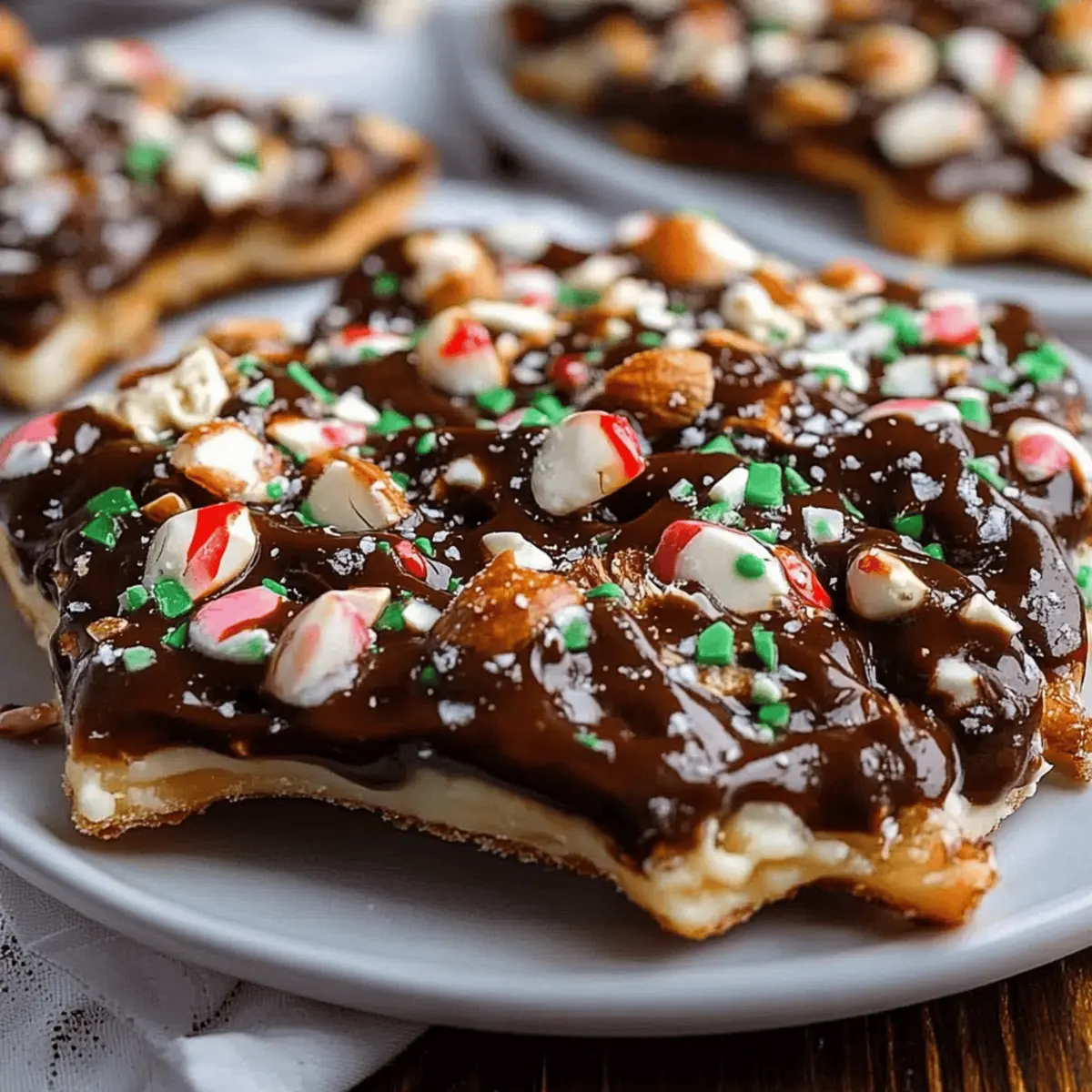 Peppermint Dark Chocolate Pretzel Bark
