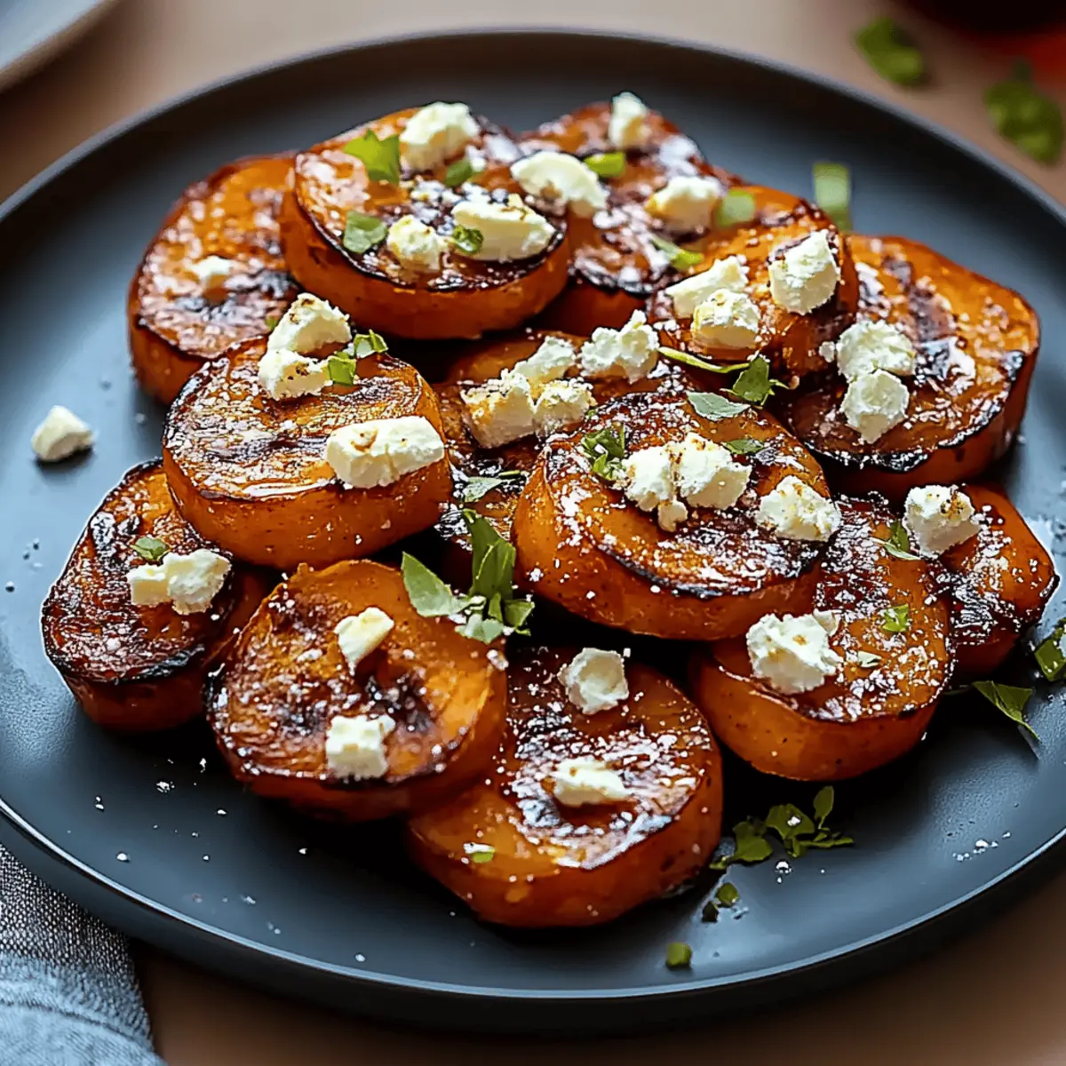 Honey Feta Sweet Potato Rounds
