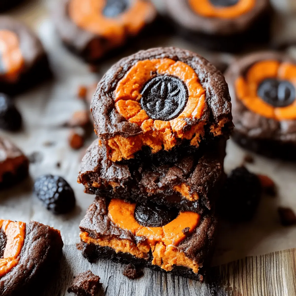 Halloween Oreo Cookie Boo Brownies