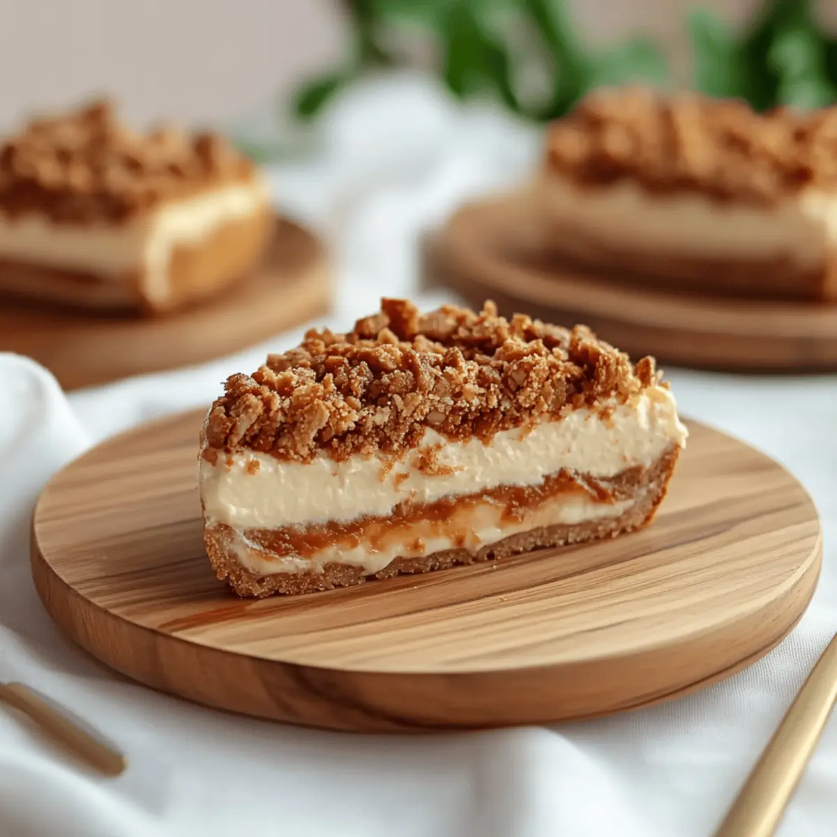 Vegan Apple Crumble Cheesecake