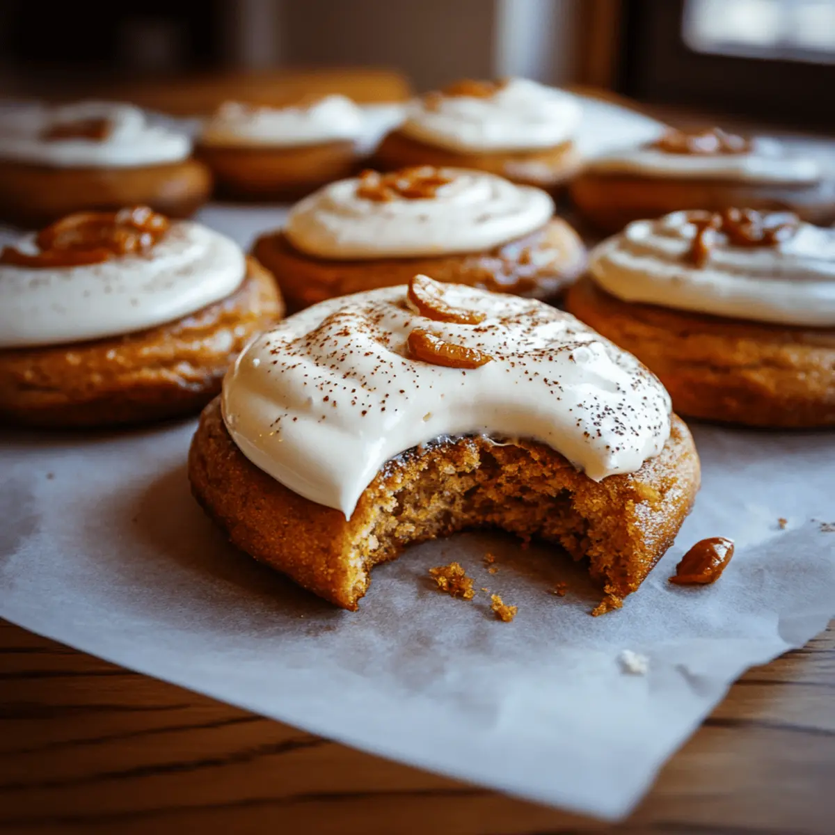 Pumpkin Sugar Cookies with Cream Cheese Frosting