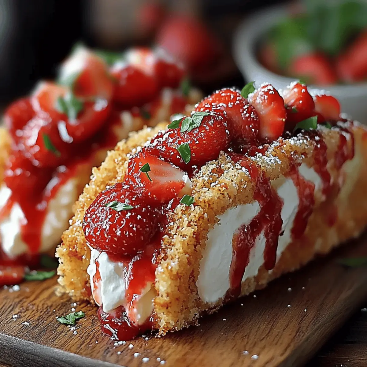 Strawberry Crunch Cheesecake Tacos