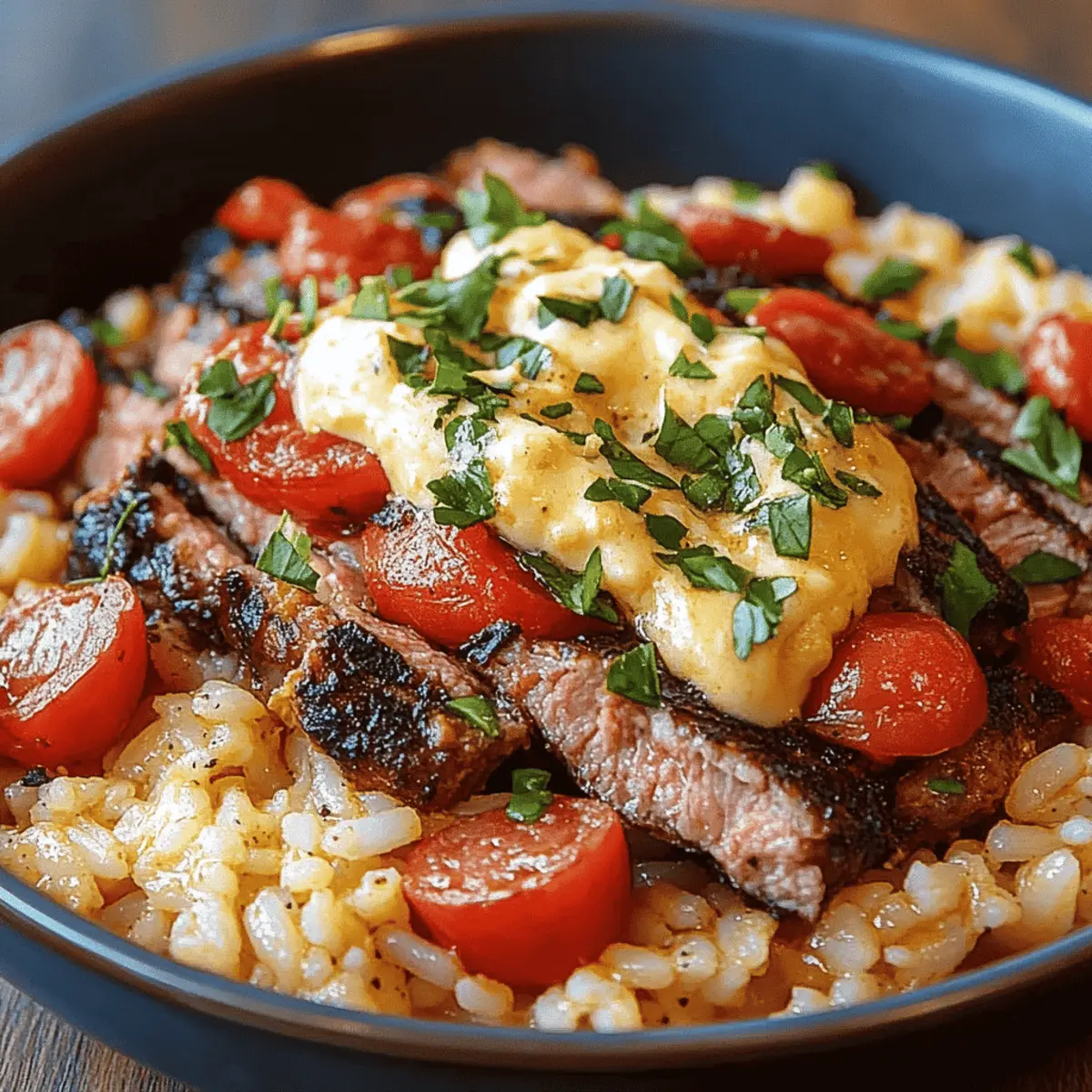 Steak Queso Rice