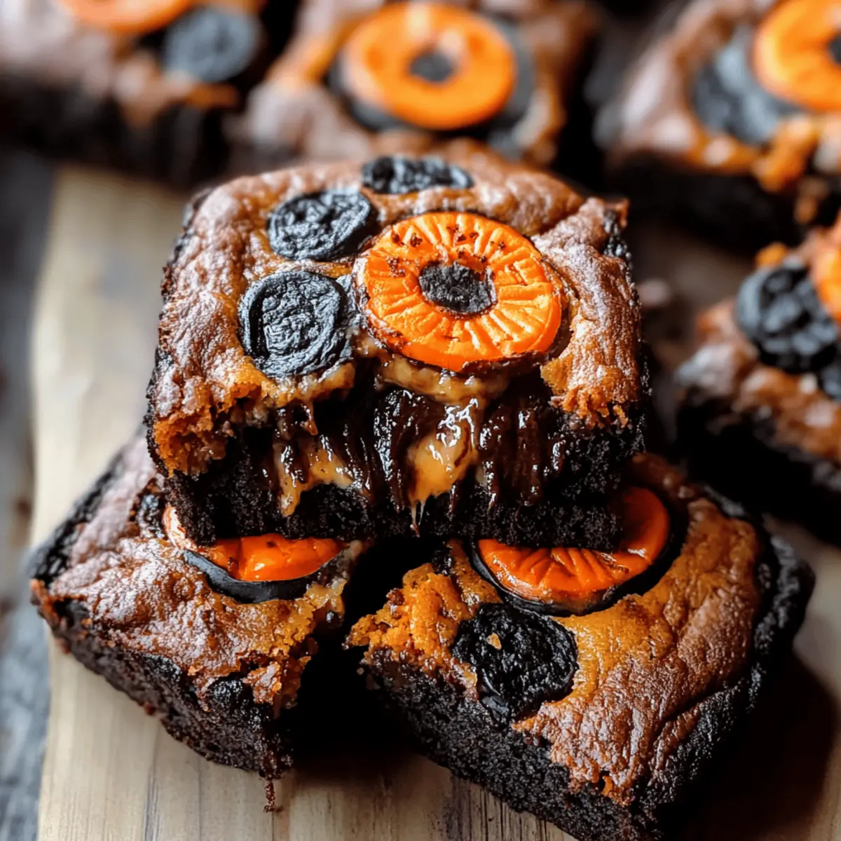 Halloween Oreo Cookie Boo Brownies
