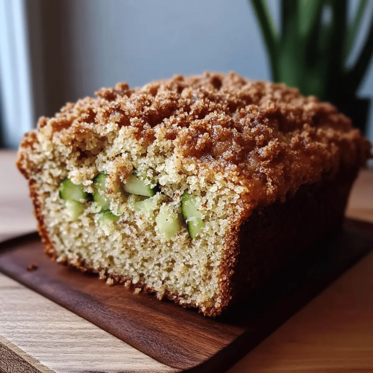 Cinnamon Streusel Topped Zucchini Bread