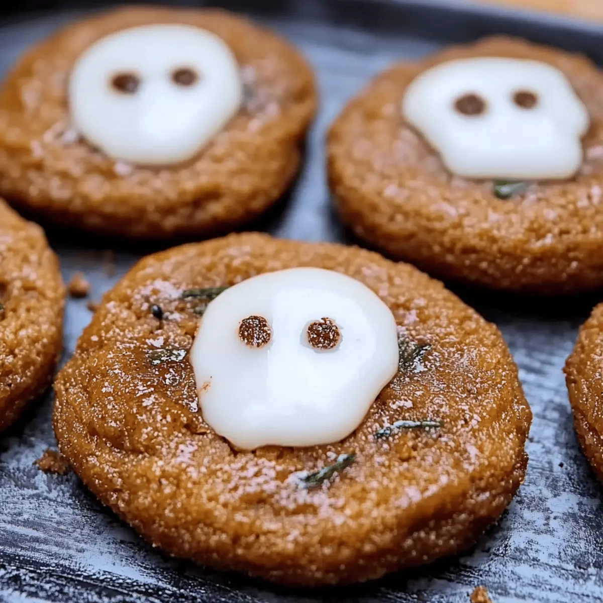 Spooky Ghost Brown Butter Pumpkin Cookies