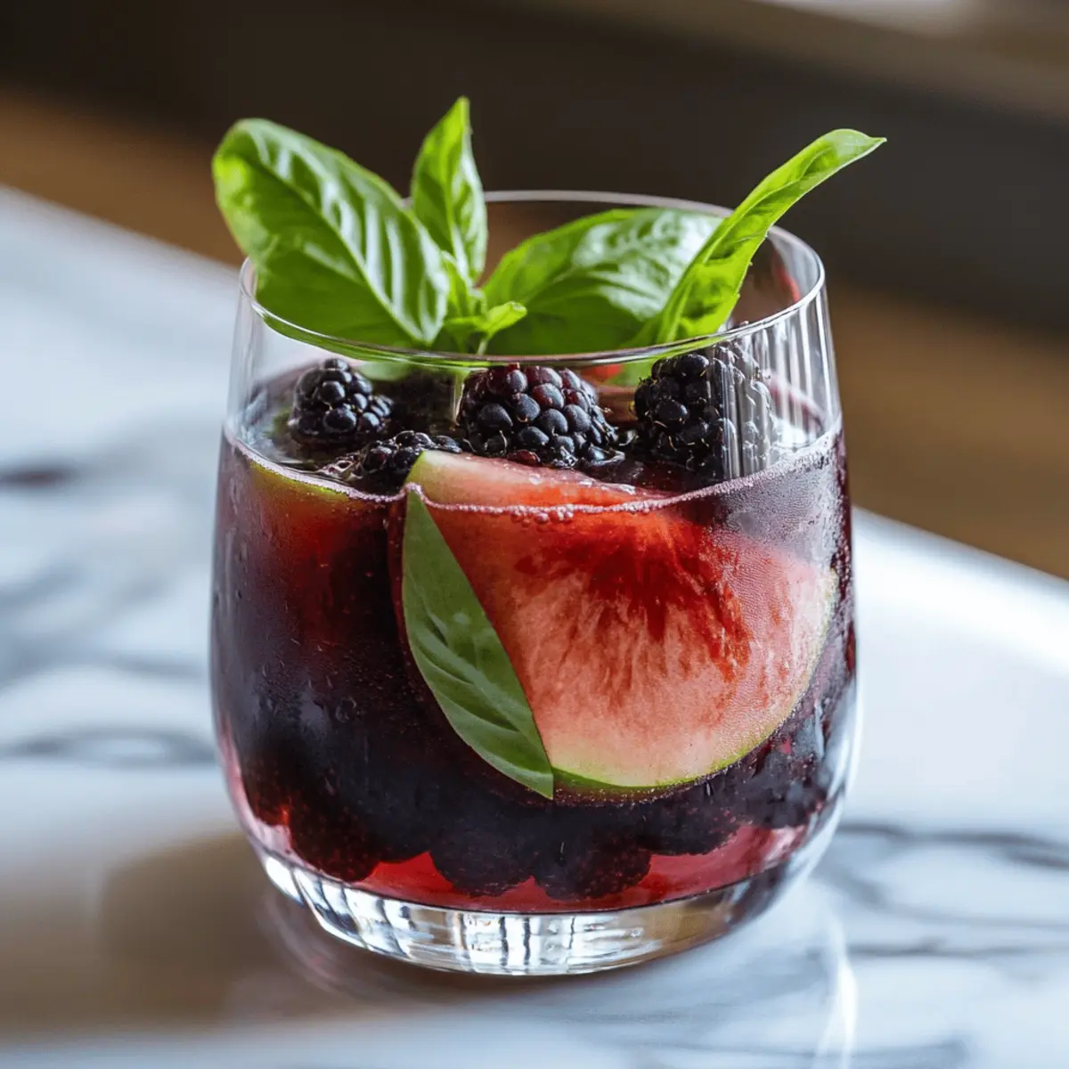 Blackberry Basil Blast Mocktail