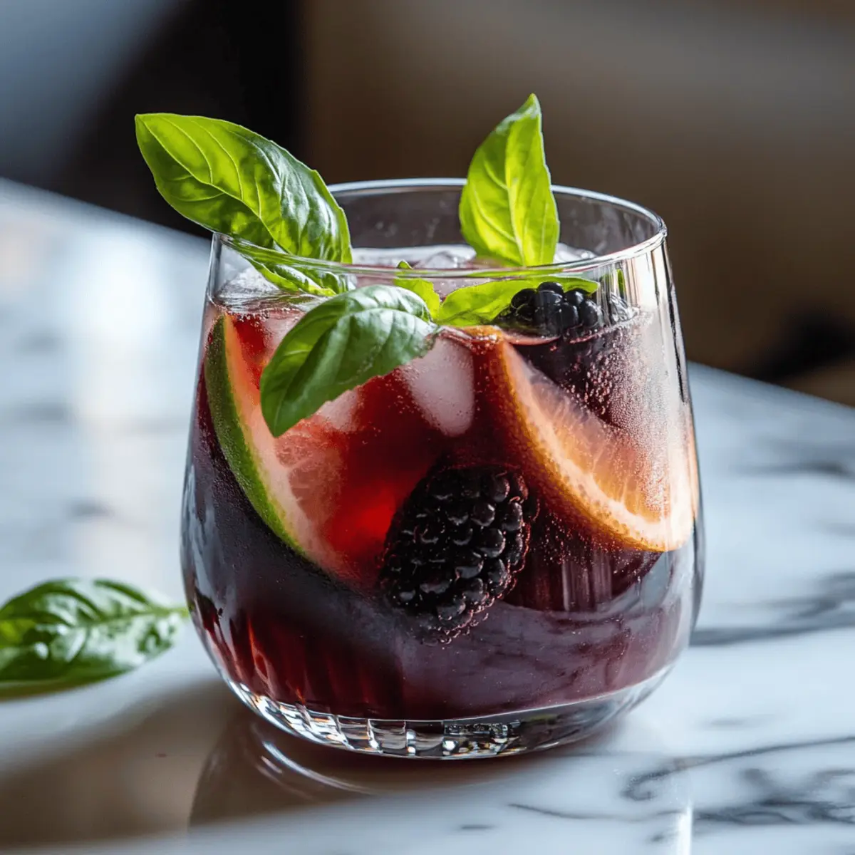 Blackberry Basil Blast Mocktail