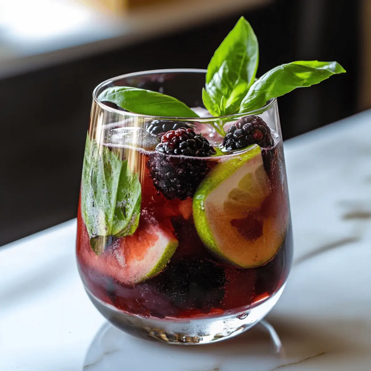 Blackberry Basil Blast Mocktail