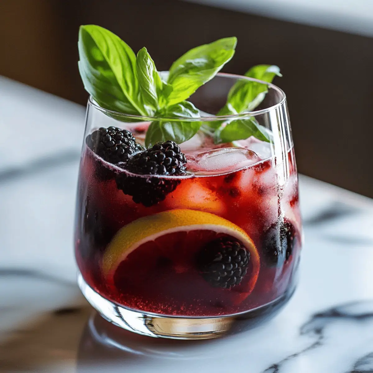 Blackberry Basil Blast Mocktail
