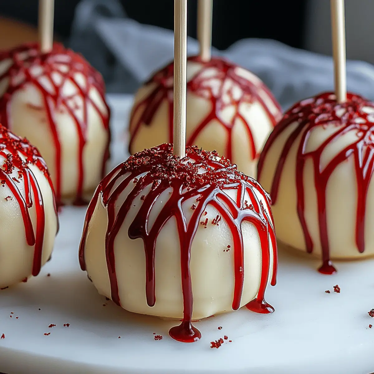 Bloody Red Velvet Cake Pops