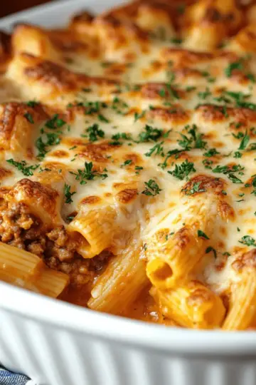 Cheesy Baked Rigatoni Pasta