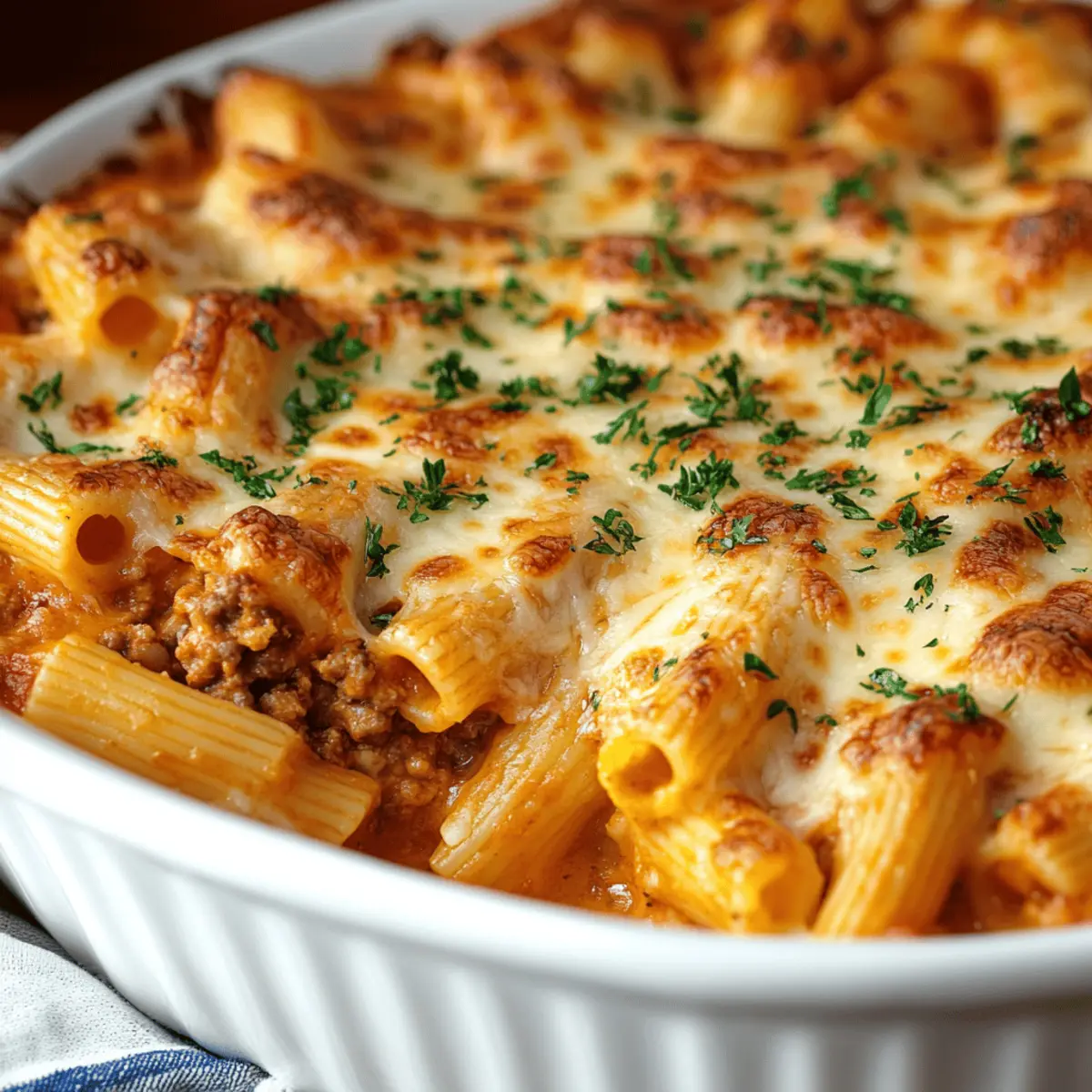 Cheesy Baked Rigatoni Pasta