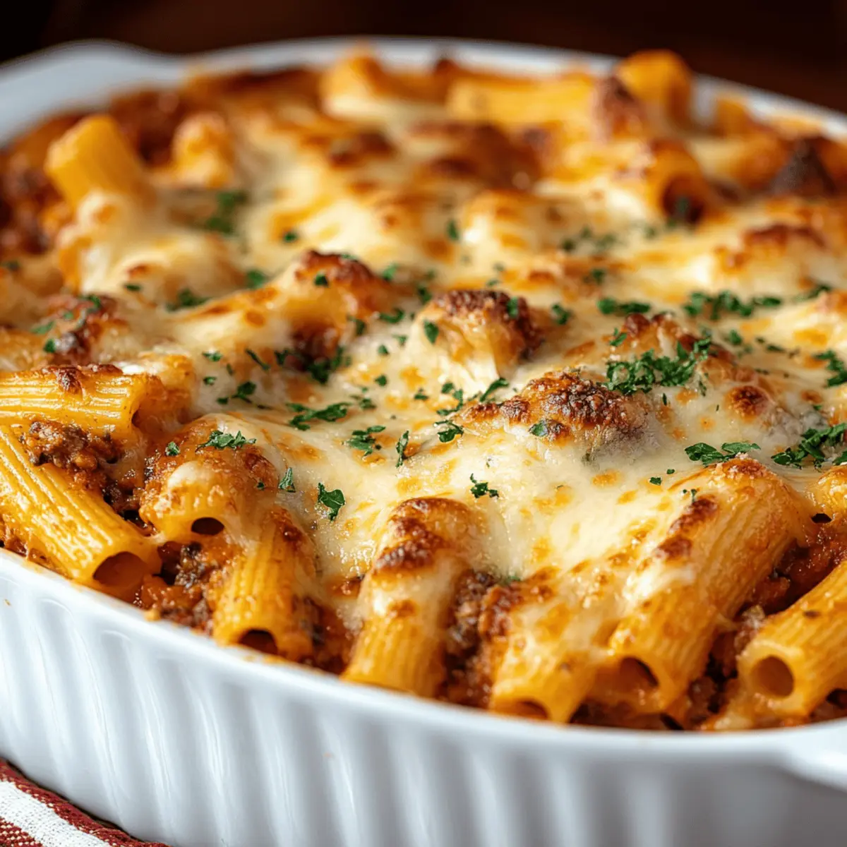 Cheesy Baked Rigatoni Pasta