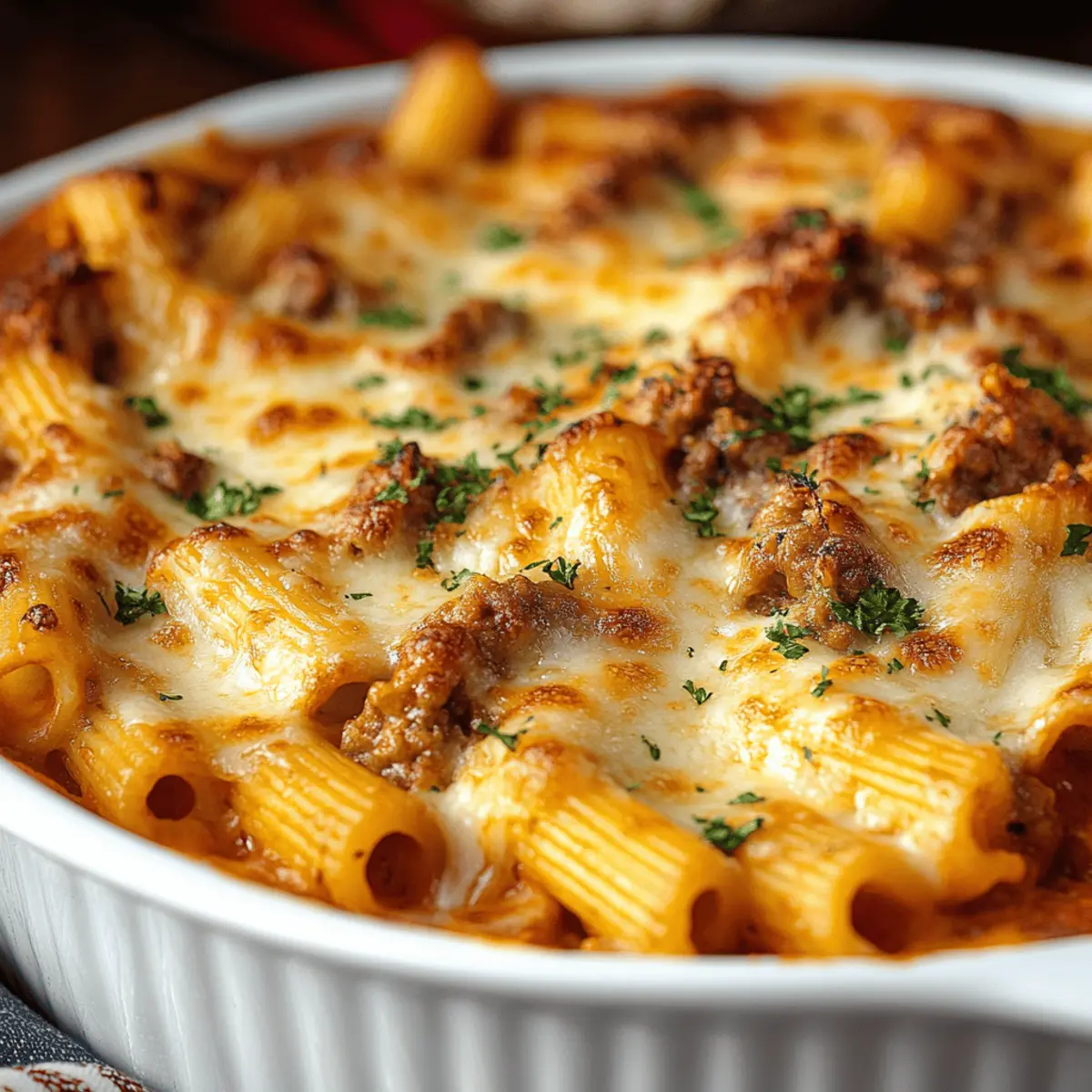 Cheesy Baked Rigatoni Pasta