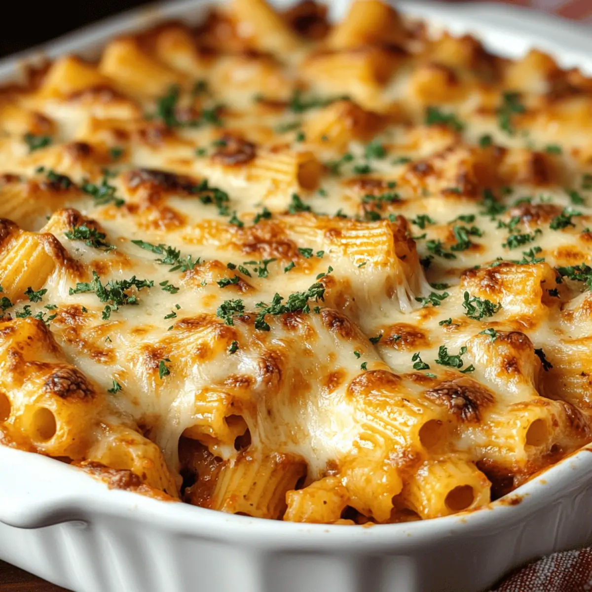 Cheesy Baked Rigatoni Pasta
