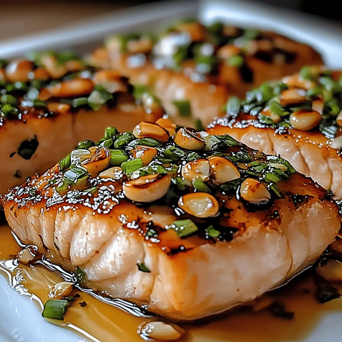 Crispy Honey Garlic Glazed Salmon
