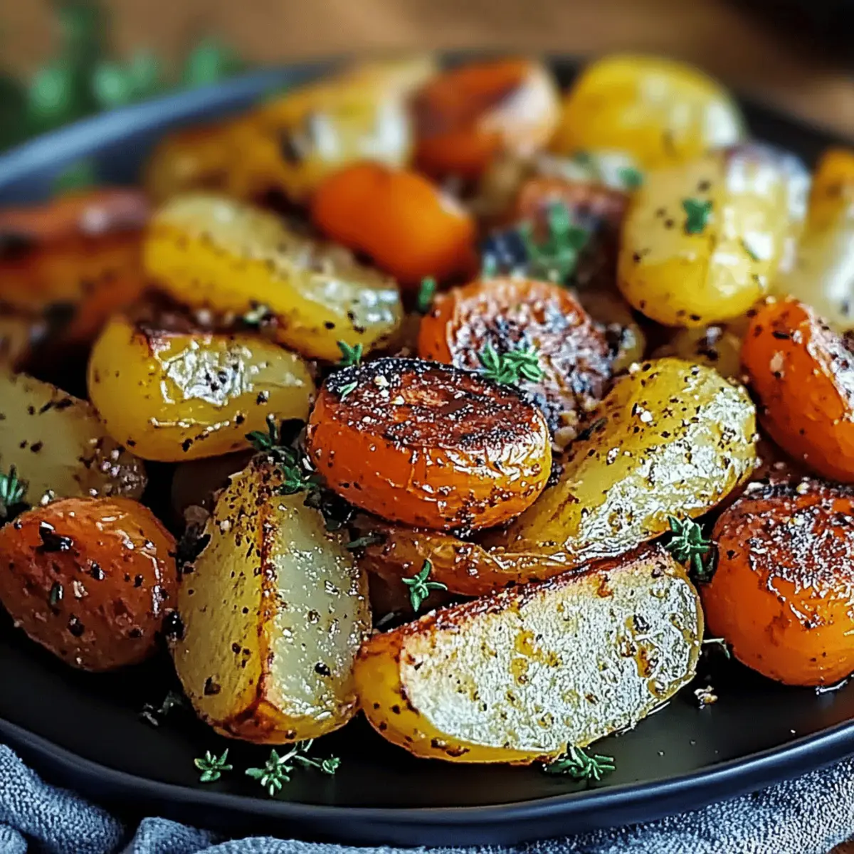 Garlic Herb Roasted Potatoes Carrots and Zucchini