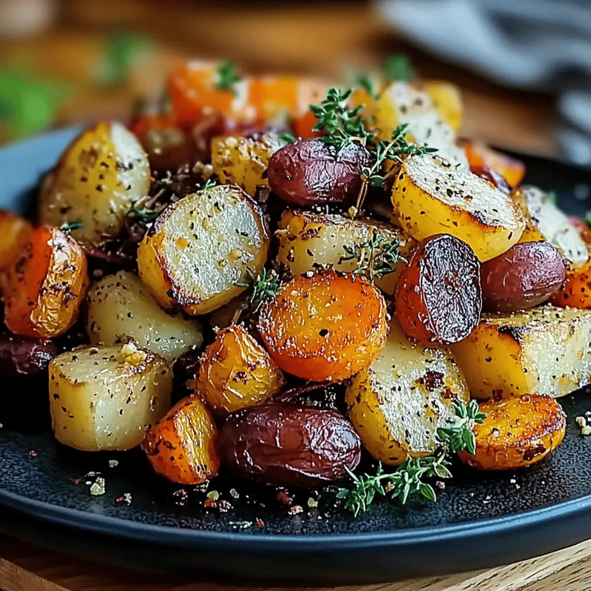 Garlic Herb Roasted Potatoes Carrots and Zucchini