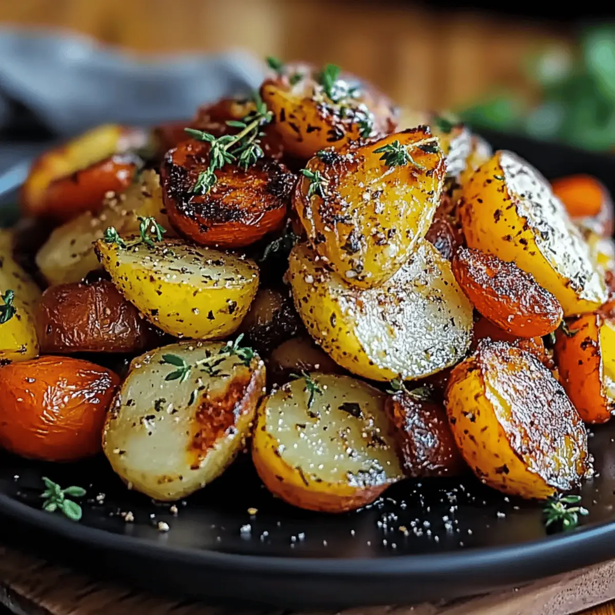 Garlic Herb Roasted Potatoes Carrots and Zucchini