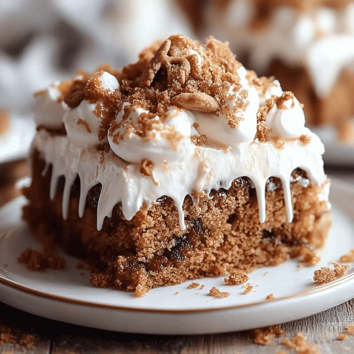 Gingerbread Poke Cake